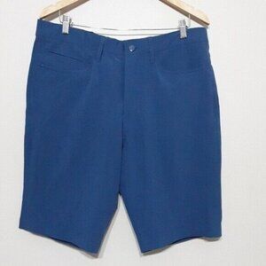 G-MAC Blue Polyester Spandex Tech Golf Short Zippered Pocket Mens Size 36